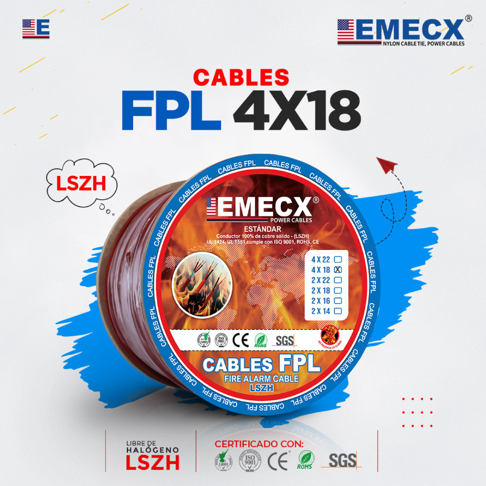 CABLE FPL 4x18AWG LSZH – EMECX