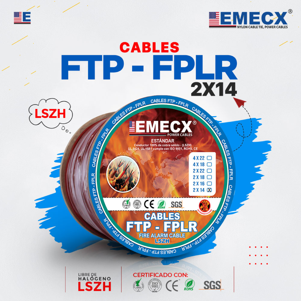 CABLE FTP 2X14 AWG BLINDADO – 100% COBRE – EMECX