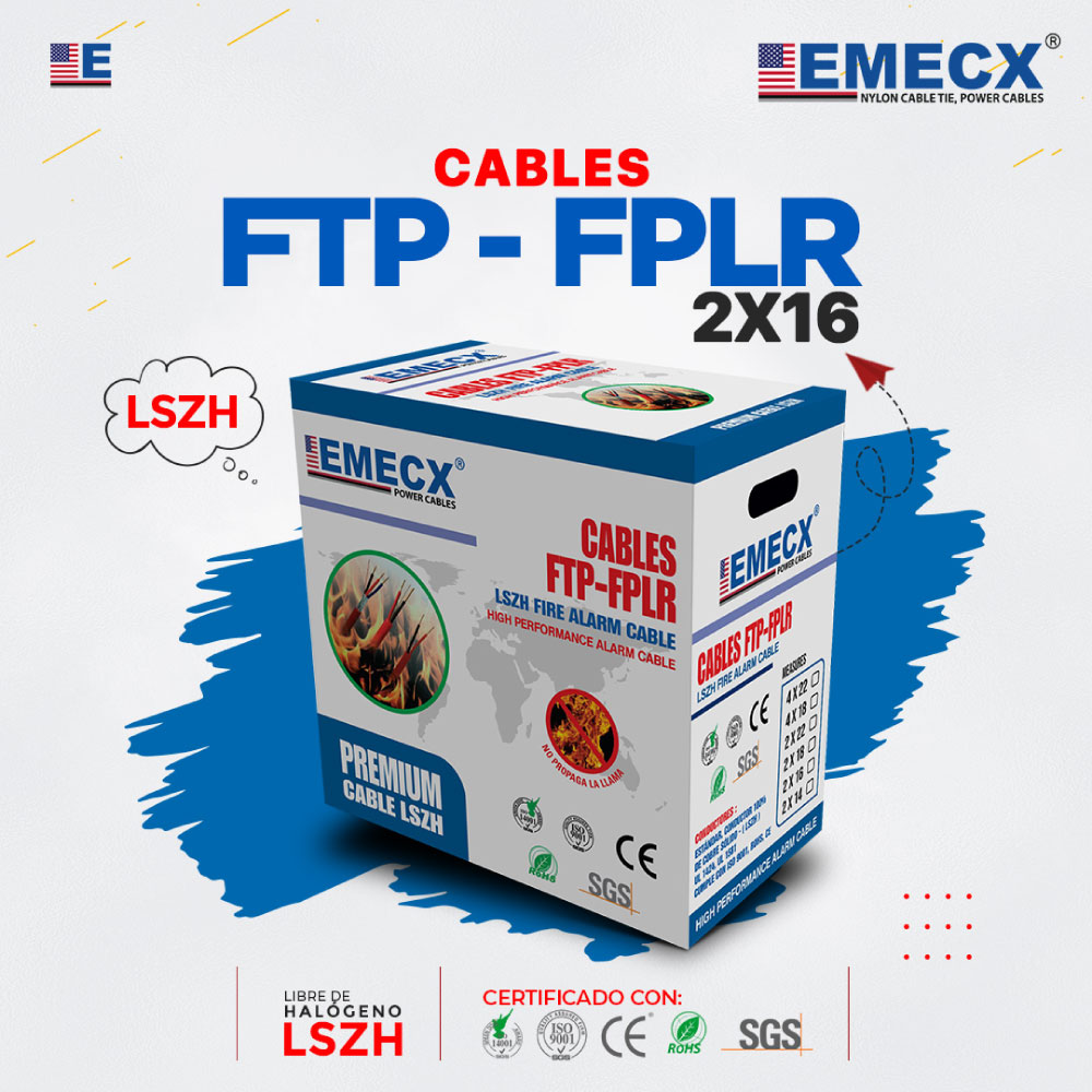 CABLE FTP 2X16 AWG BLINDADO – 100% COBRE – EMECX